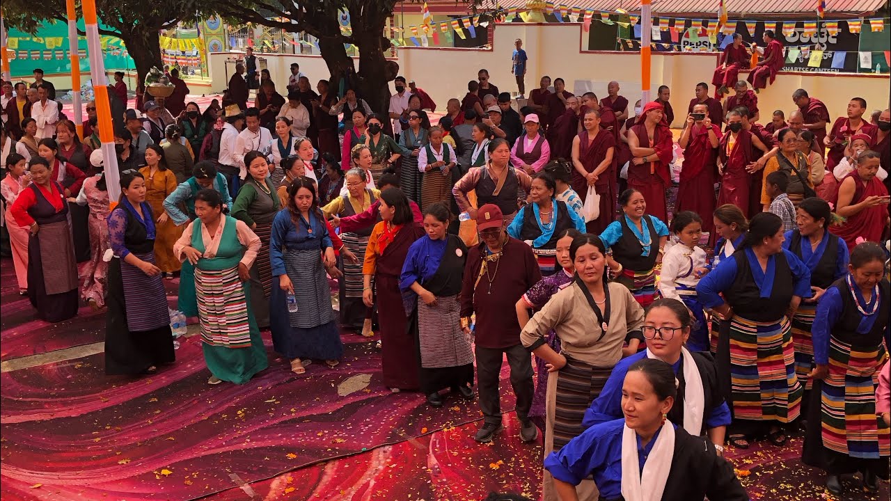 Mundgod people Goshey. དེ་རིང་བརྟན་བཞུགས་ཚར་ནས་སྒོར་གཞས་འཁྲབ་པ། #tibetan #viralvideo #fyp #family 