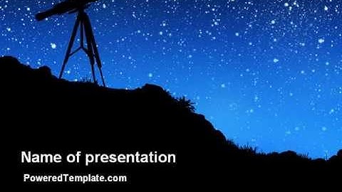Stars Observation PowerPoint Template by PoweredTemplate.com