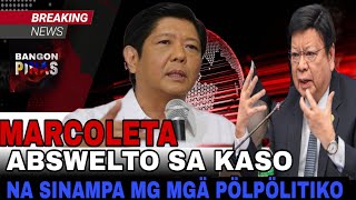 MARCOLETA!! ABSWELTO SA MGA KASO NA PARATANG NG MGA KALABAN!