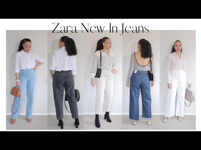 NEW IN ZARA JEANS SS22 TRY ON HAUL & OUTFIT INSPO 