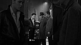 A Young Elvis Presleys Breakthrough Role In Dark City 1953 Sora Ai