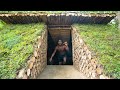 Building a secret shelter underground deep inside the jungle