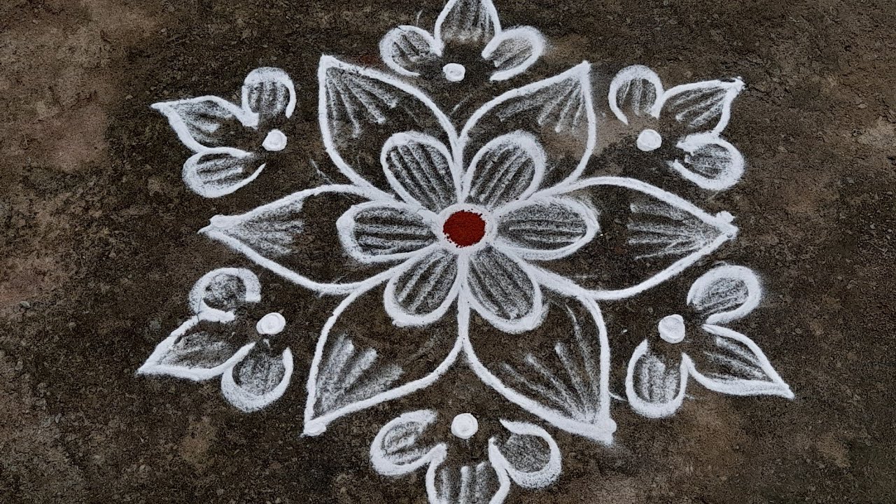 Friday simple rangoli daily muggulu Anu'srangoli small beautiful kolam simple and easy rangoli