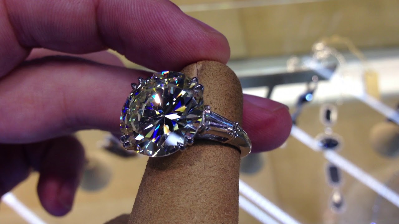 10 Carat Round Diamond Engagement Ring YouTube