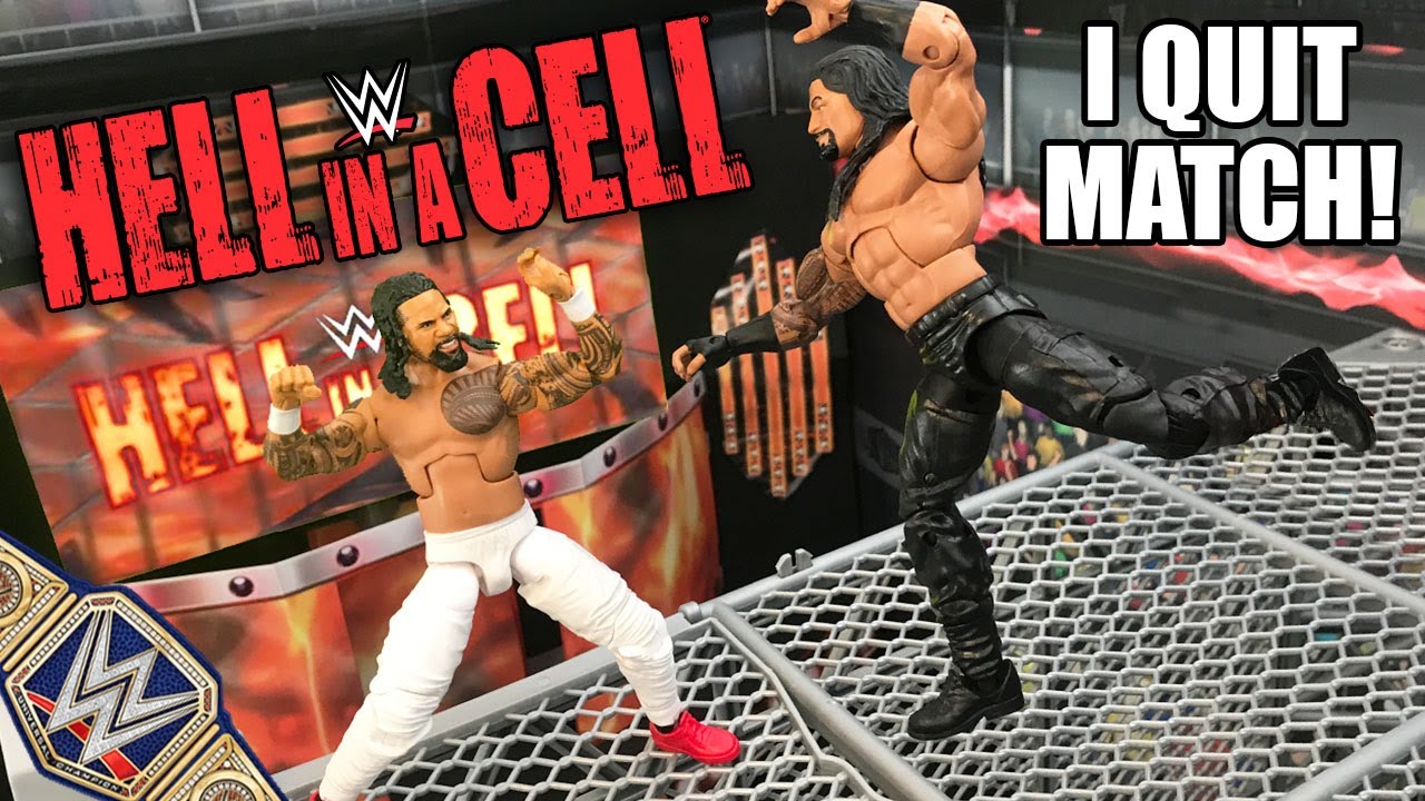 WWE HELL IN A CELL 2020 ACTION FIGURE MATCH! ROMAN REIGNS VS JEY USO I QUIT MATCH!