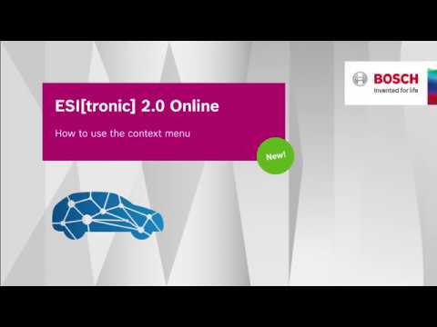 EN | Bosch ESI[tronic] 2.0 Online - How to use the context menu?