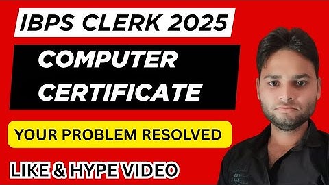 IBPS Clerk ❤️‍🔥 2025 ✅ Computer Certificate ⭐ Problem Resolved #ibpsclerk2025 #computercertificate 