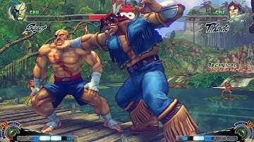 SAGAT VS T HAWK CPU VS CPU Ultra Street Fighter IV  (Hardest AI)