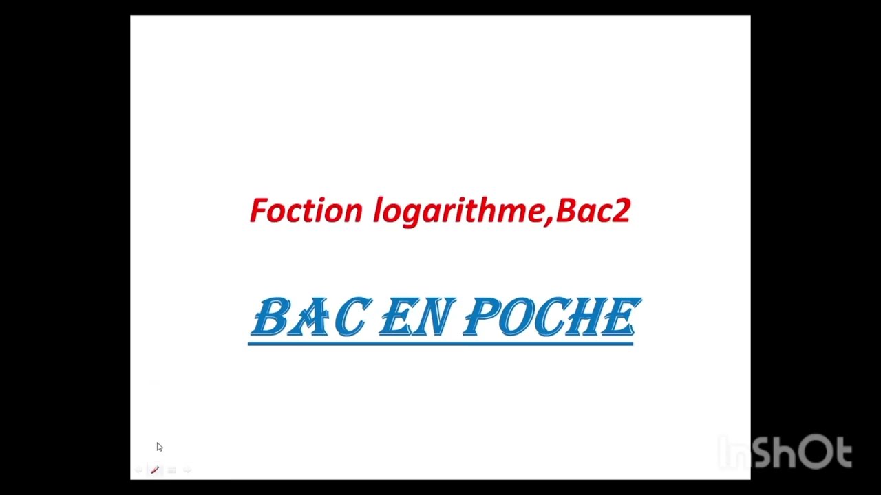 Étude d'une fonction logarithme.Bac2