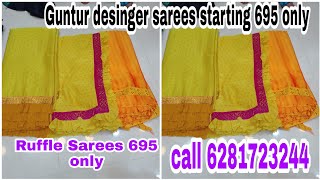 Guntur vyshnavi complex designer sarees collections courier available || jft channel
