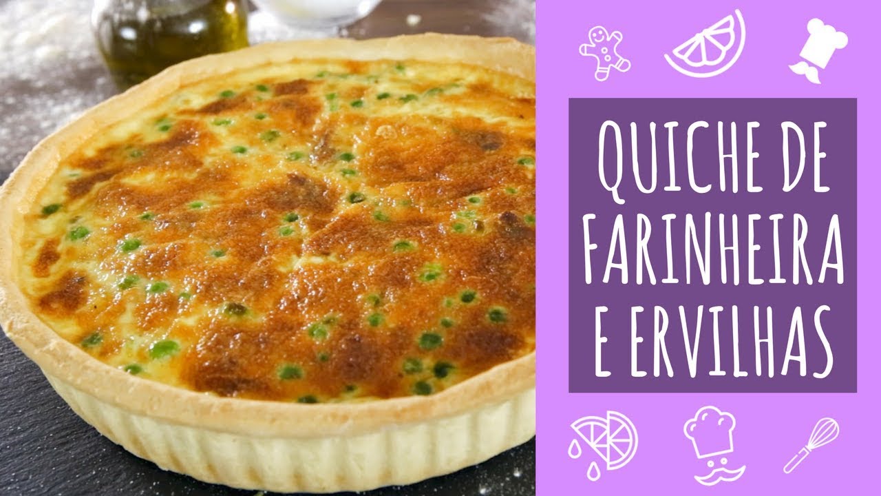 Quiche de ervilhas e farinheira