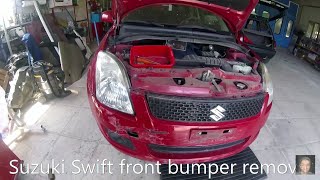 Suzuki Swift  (2004–2010) front bumper removal