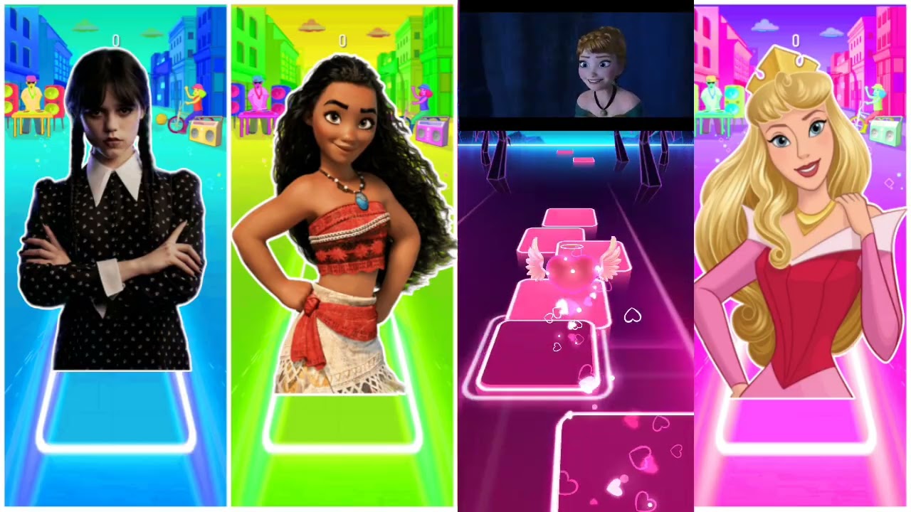 Wednesday Hands vs Moana vs Elsa Frozen vs Aurora - Who Is Best #tileshop