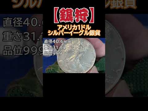 【銀貨/貴金属】銀価格高騰中！１グラム２０４円！アメリカ１ドル シルバーイーグル銀貨のご紹介！
