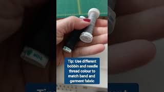 Sewing a band to cover the neckline seam: Tutorial