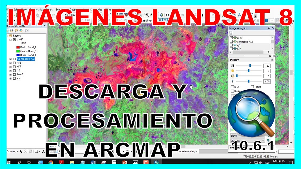 IMÁGENES LANDSAT 8 - Descarga y procesamiento en ArcMAP
