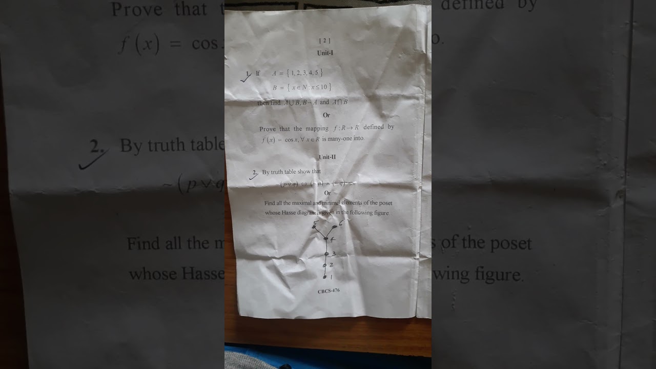 MCA Paper Mathematical Foundation Of Computer Science 2022