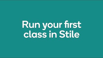 1. Run your first class in Stile