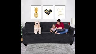 FinerFiber Separate Cushion Couch Slipcover - See how easy it is!
