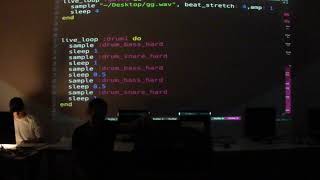 Sonic Pi Live Coding at school OSZ Täuffelen, Switzerland 2018
