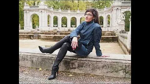 Demanding and attractive collection of leather latex long thigh high heel boots for women and girls