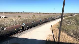 RAW FOOTAGE: UP power leads the BRG cross border freight into Olmito from Mexico
