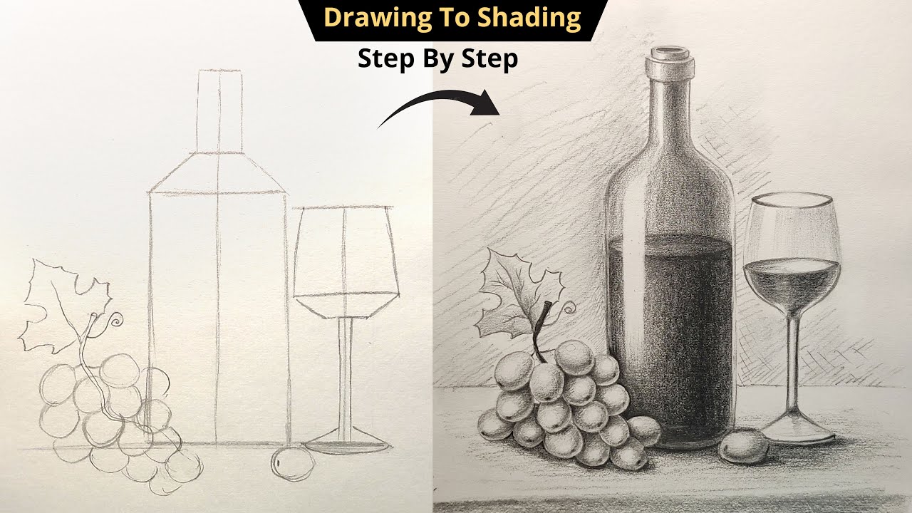 How To Draw Still Life with Pencil Shading Step By Step Drawing for Beginners | Object Drawing