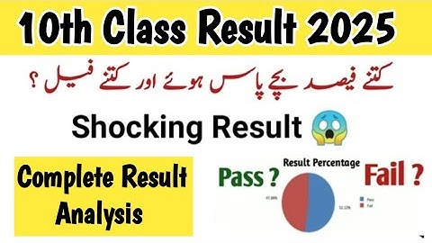 10th Class Result 2025 complete Analysis | class 10 result students passing percentage