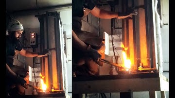Hardening pattern welded viking sword.