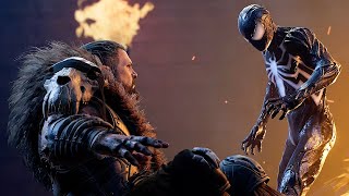 Venom Spidey vs Kraven the Hunter Gameplay and Fight Scene - Marvel Spider-Man 2