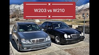 مقارنة وشرح مفصل بين مرسيدس W210 ومرسيدس W203
