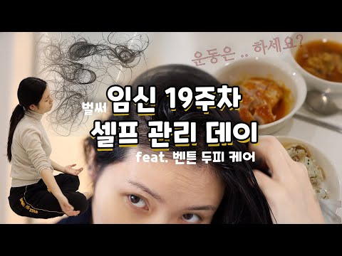 출산 후 탈모는요? 자기관리템 추천과 운동하는 또 임신 19주차 Vlog feat.벤튼/꽁지 KKONGJI