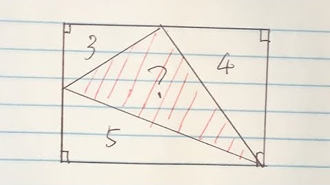 Area of triangle inside a rectangle