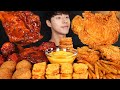 ASMR MUKBANG FRIED CHICKEN JAMAICAN JERK CHICKEN SEASONED CHICKEN FRIES CHICKEN NUGGETS 
