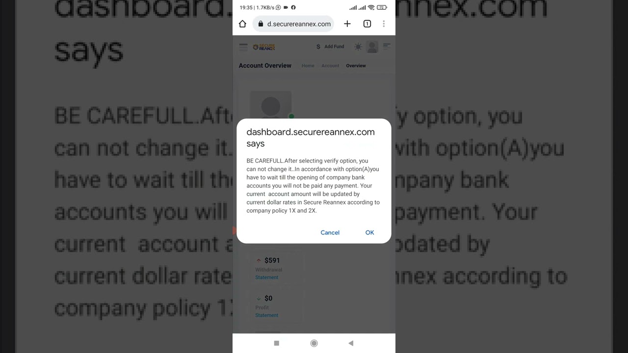 How to verify deposit in secure reannex.... after kyc verification