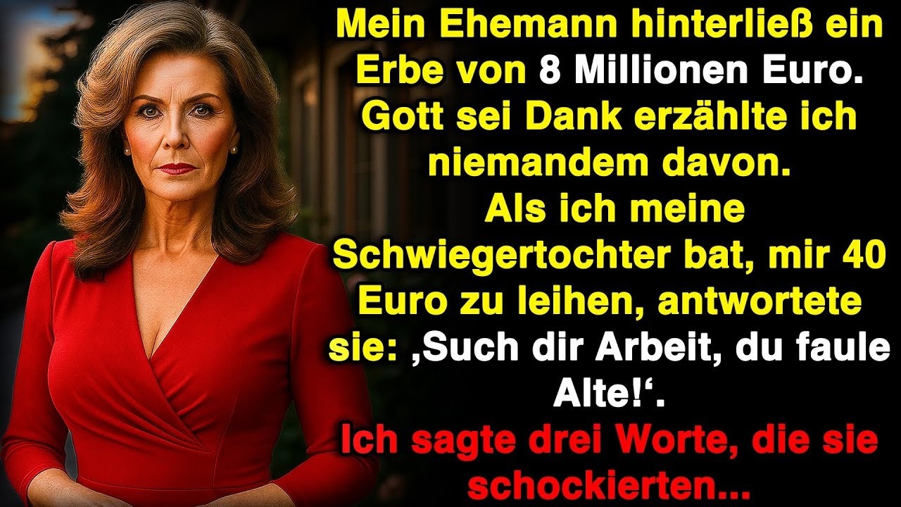 Mein Ehemann hinterließ mir 8 Millionen Euro und ich erzählte es niemandem  Gott sei Dank…