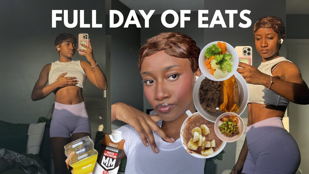 full day of eating and training in a body recomposition , new cat mom diaries , go to  protein meals