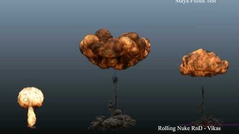 Rolling Nuke tests with Maya Fluids (playblast)