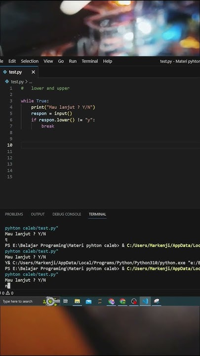 Belajar lower dan upper di python #python #luwerandupper #ai - YouTube