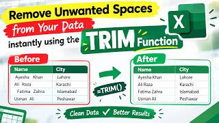 Information Remove unwanted spaces from your data instantly using the TRIM function #excel #shorts #tricks News