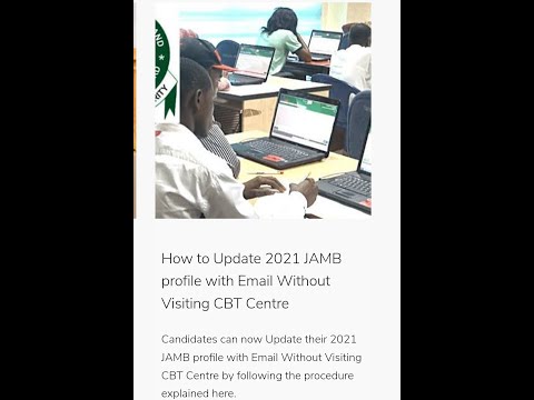 How to Update JAMB profile with email without visiting CBT centre