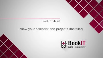 BookIt Installer Tutorial #3 - Viewing your calendar and Incoming Projects