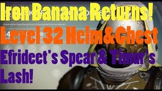 Iron Banner Gear: Level 32 Helmet & Chest Armor, Efrideets Spear & Timurs Lash