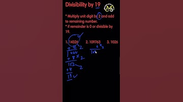 Divisibility by 19 #youtubeshorts #shorts #shortvideo #ytshorts #divisibility #divisibilityrules