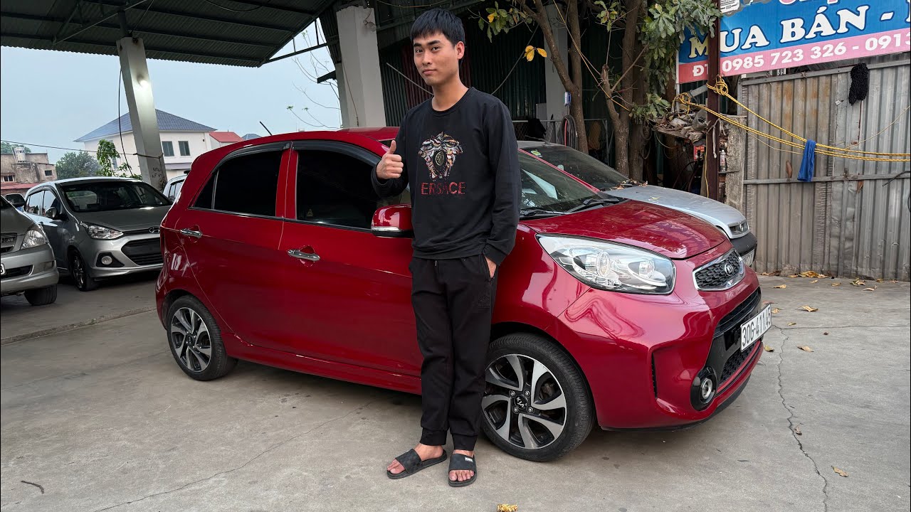 🔔kia moning si số tự động sx2017 xe đẹp giá yêu màu phong thủy ae mẫu xe phom đẹp lh 0913660299