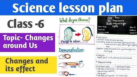Science lesson plan | Class-6 | Chapter - Changes around us | Topic - Types of Change | B.Ed /de.led