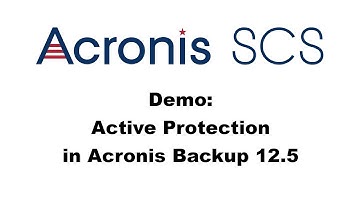 Acronis Backup 12.5: Demo of Active Protection