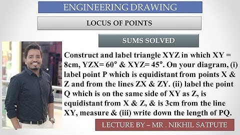 Engineering Drawing | Locus of points problem 2| Easy Drawing Techniques | Learn with nikhil