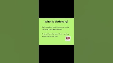 Basic terms : What is dictionary? #library #science #libraryscience #lis by kulsum.