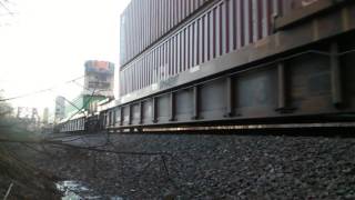Short NS double stack container train!